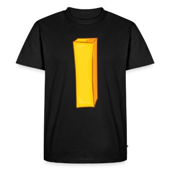 fries - Men's Premium Organic T-Shirt - black - Front - Nico (187cm)