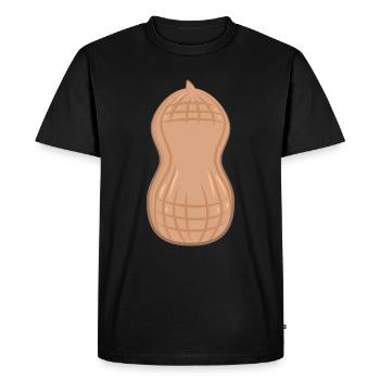 peanut - Men's Premium Organic T-Shirt - black - Front - Nico (187cm)
