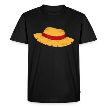 Fermier au chapeau de paille - T-shirt Premium bio Homme - noir - Devant - Nico (187cm)