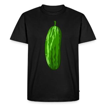 concombre - T-shirt Premium bio Homme - noir - Devant - Nico (187cm)