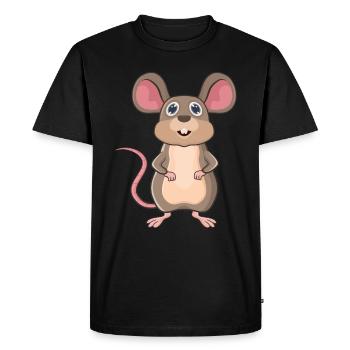 mouse - Men's Premium Organic T-Shirt - black - Front - Nico (187cm)