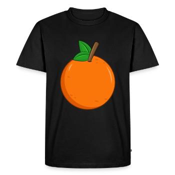 orange - Men's Premium Organic T-Shirt - black - Front - Nico (187cm)