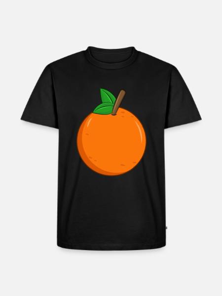 orange - Men's Premium Organic T-Shirt - black