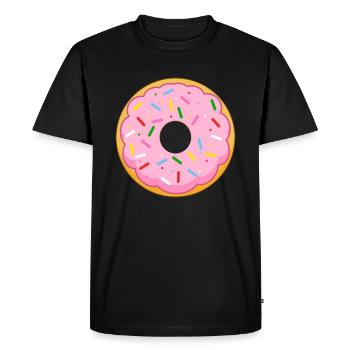 Donut - T-shirt Premium bio Homme - noir - Devant - Nico (187cm)