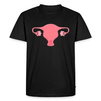 Uterus uterus feminism feminist - Men's Premium Organic T-Shirt - black - Front - Nico (187cm)