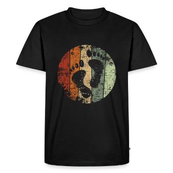 Pieds nus pied vintage - T-shirt Premium bio Homme - noir - Devant - Nico (187cm)
