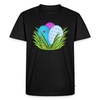 Easter Easter eggs Easter nest - Men's Premium Organic T-Shirt - black - Front - Nico (187cm)