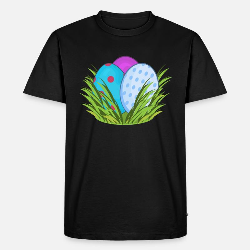 Easter Easter eggs Easter nest - Men's Premium Organic T-Shirt - black
