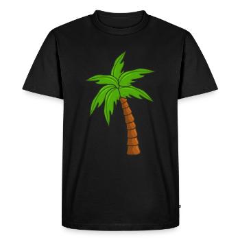 Palme - T-shirt Premium bio Homme - noir - Devant - Nico (187cm)