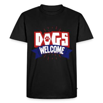 Chiens bienvenus - T-shirt Premium bio Homme - noir - Devant - Nico (187cm)