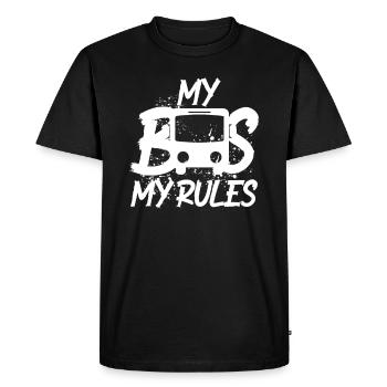 Bus chauffeur de bus - T-shirt Premium bio Homme - noir - Devant - Nico (187cm)