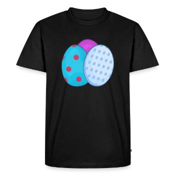 Oeufs de pâques de pâques - T-shirt Premium bio Homme - noir - Devant - Nico (187cm)