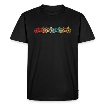 Fahrrad retro Rennrad - Männer Premium Bio T-Shirt - Schwarz - Vorne - Nico (187cm)