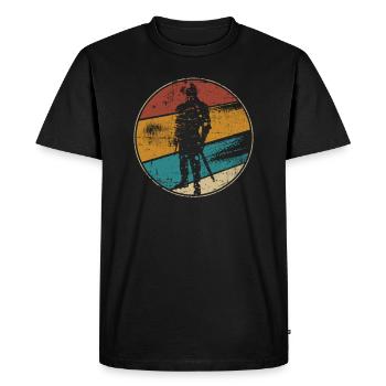 Chevaliers en armure vintage - T-shirt Premium bio Homme - noir - Devant - Nico (187cm)