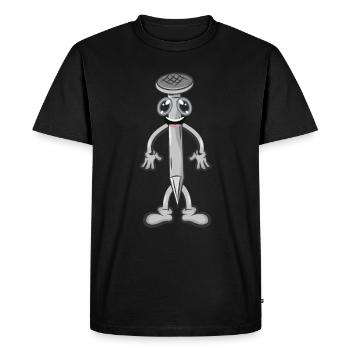 Ongles artisans - T-shirt Premium bio Homme - noir - Devant - Nico (187cm)