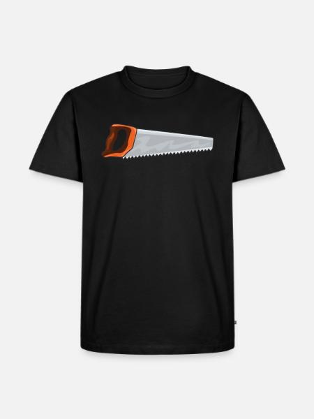 Säge - Männer Premium Bio T-Shirt - Schwarz