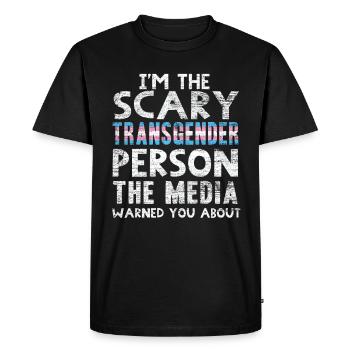 Transgender Trans - Men's Premium Organic T-Shirt - black - Front - Nico (187cm)
