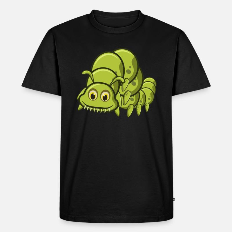 Raupe - Männer Premium Bio T-Shirt - Schwarz