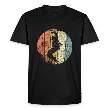 Breakdancer vintage Hip-Hop - T-shirt Premium bio Homme - noir - Devant - Nico (187cm)