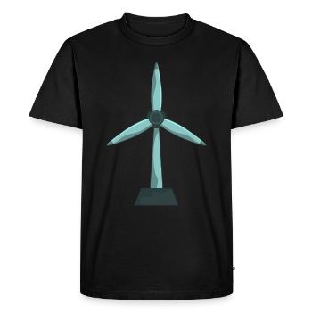 Énergie éolienne Protection du climat - T-shirt Premium bio Homme - noir - Devant - Nico (187cm)