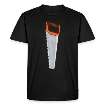 Scie Artisans Outil - T-shirt Premium bio Homme - noir - Devant - Nico (187cm)