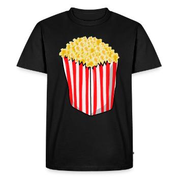 Popcorn - T-shirt Premium bio Homme - noir - Devant - Nico (187cm)