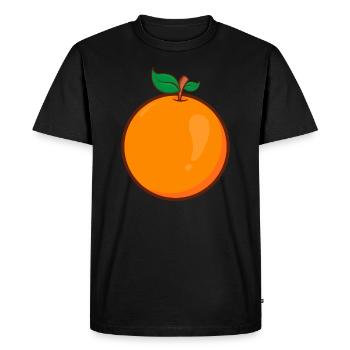 orange - Men's Premium Organic T-Shirt - black - Front - Nico (187cm)