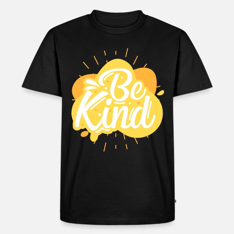 Sei nett - Männer Premium Bio T-Shirt - Schwarz