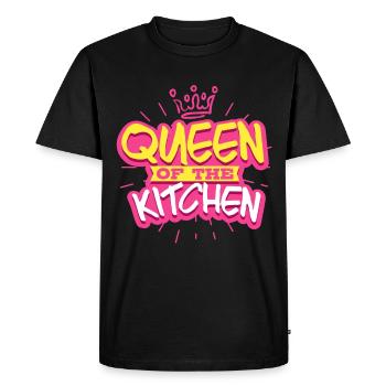 Cuisine femme cuisinière - T-shirt Premium bio Homme - noir - Devant - Nico (187cm)