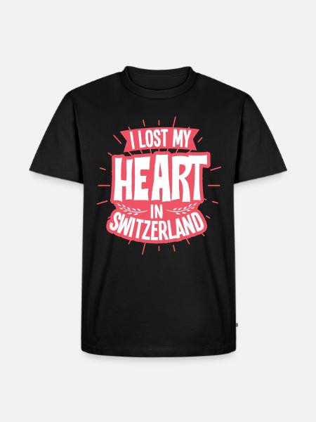Schweiz - Männer Premium Bio T-Shirt - Schwarz