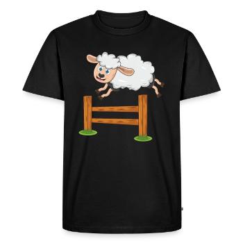 Sheep - Men's Premium Organic T-Shirt - black - Front - Nico (187cm)