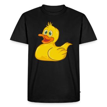 Bathing duck - Men's Premium Organic T-Shirt - black - Front - Nico (187cm)