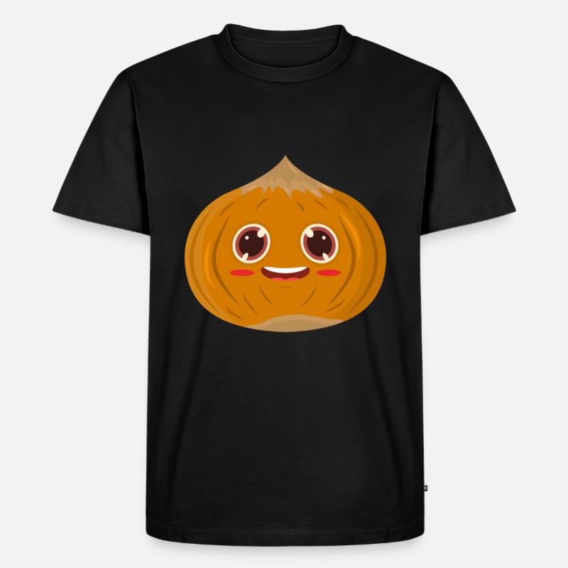 Haselnuss - Männer Premium Bio T-Shirt - Schwarz