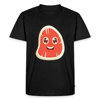 Steak - T-shirt Premium bio Homme - noir - Devant - Nico (187cm)