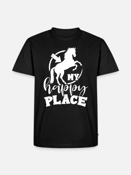 Pferd Reiter Reiten - Männer Premium Bio T-Shirt - Schwarz