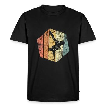 Breakdancer vintage dancer - Men's Premium Organic T-Shirt - black - Front - Nico (187cm)