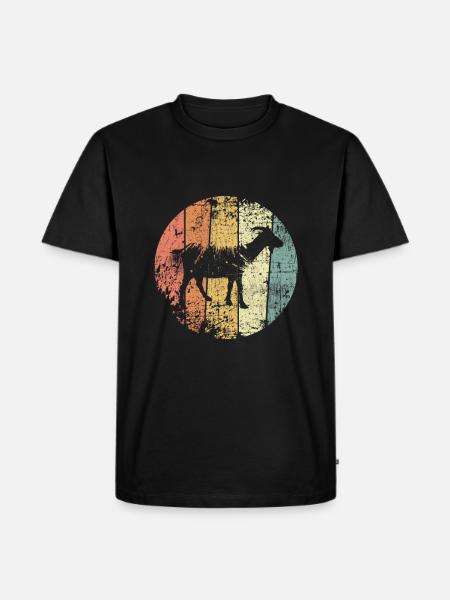 Goat retro - Men's Premium Organic T-Shirt - black