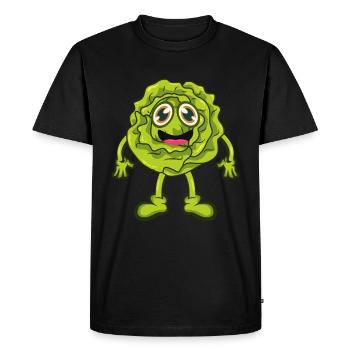 Salade - T-shirt Premium bio Homme - noir - Devant - Nico (187cm)