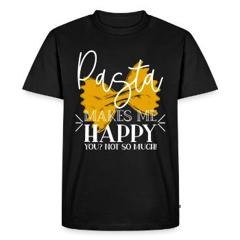 Pasta Nudeln - Männer Premium Bio T-Shirt - Schwarz - Vorne - Nico (187cm)