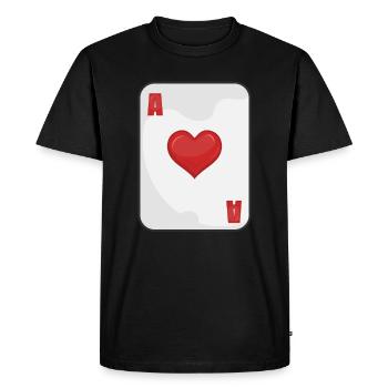 Ass Carte - T-shirt Premium bio Homme - noir - Devant - Nico (187cm)