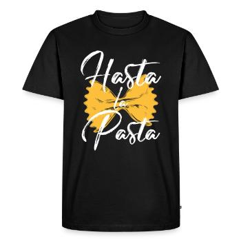 Pasta noodles - Men's Premium Organic T-Shirt - black - Front - Nico (187cm)