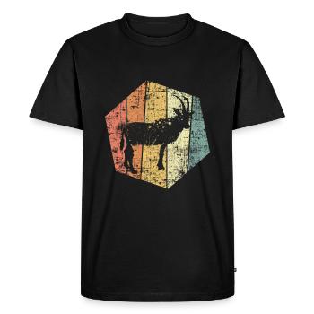 Chèvre crue bouc - T-shirt Premium bio Homme - noir - Devant - Nico (187cm)