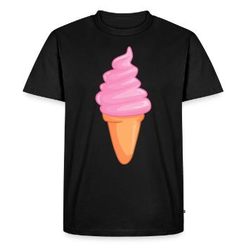 Glace - T-shirt Premium bio Homme - noir - Devant - Nico (187cm)