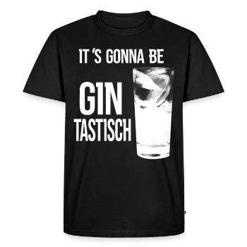 Ginfluencer - it’s gonna be Gin and Tonic Proverbes - T-shirt Premium bio Homme - noir - Devant - Nico (187cm)