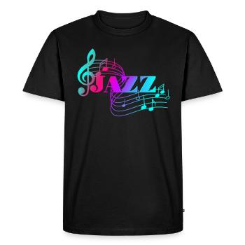 Colored Notes Jazz Music Lovers Jazz Notes - Men's Premium Organic T-Shirt - black - Front - Nico (187cm)