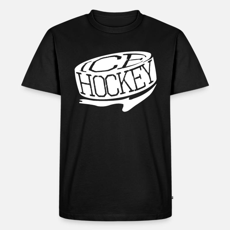 Eishockey - Männer Premium Bio T-Shirt - Schwarz