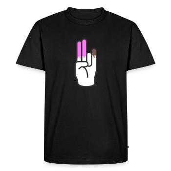two in the pinky one in the stinky - Men's Premium Organic T-Shirt - black - Front - Nico (187cm)