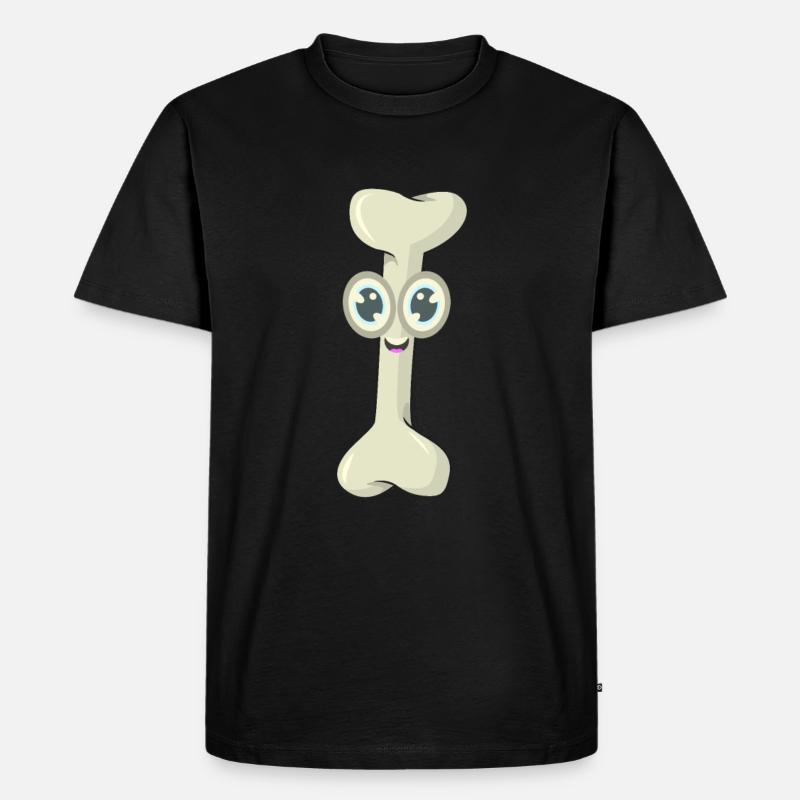 Knochen Kauknochen - Männer Premium Bio T-Shirt - Schwarz