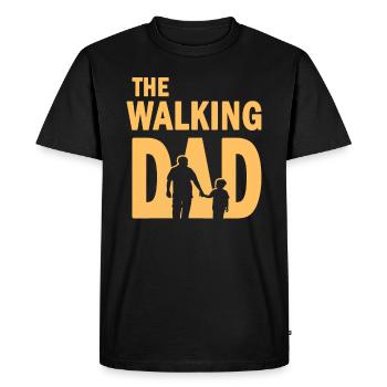 La marche papa Pour la fête des pères - T-shirt Premium bio Homme - noir - Devant - Nico (187cm)