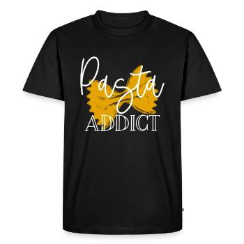 Pasta noodles - Men's Premium Organic T-Shirt - black - Front - Nico (187cm)